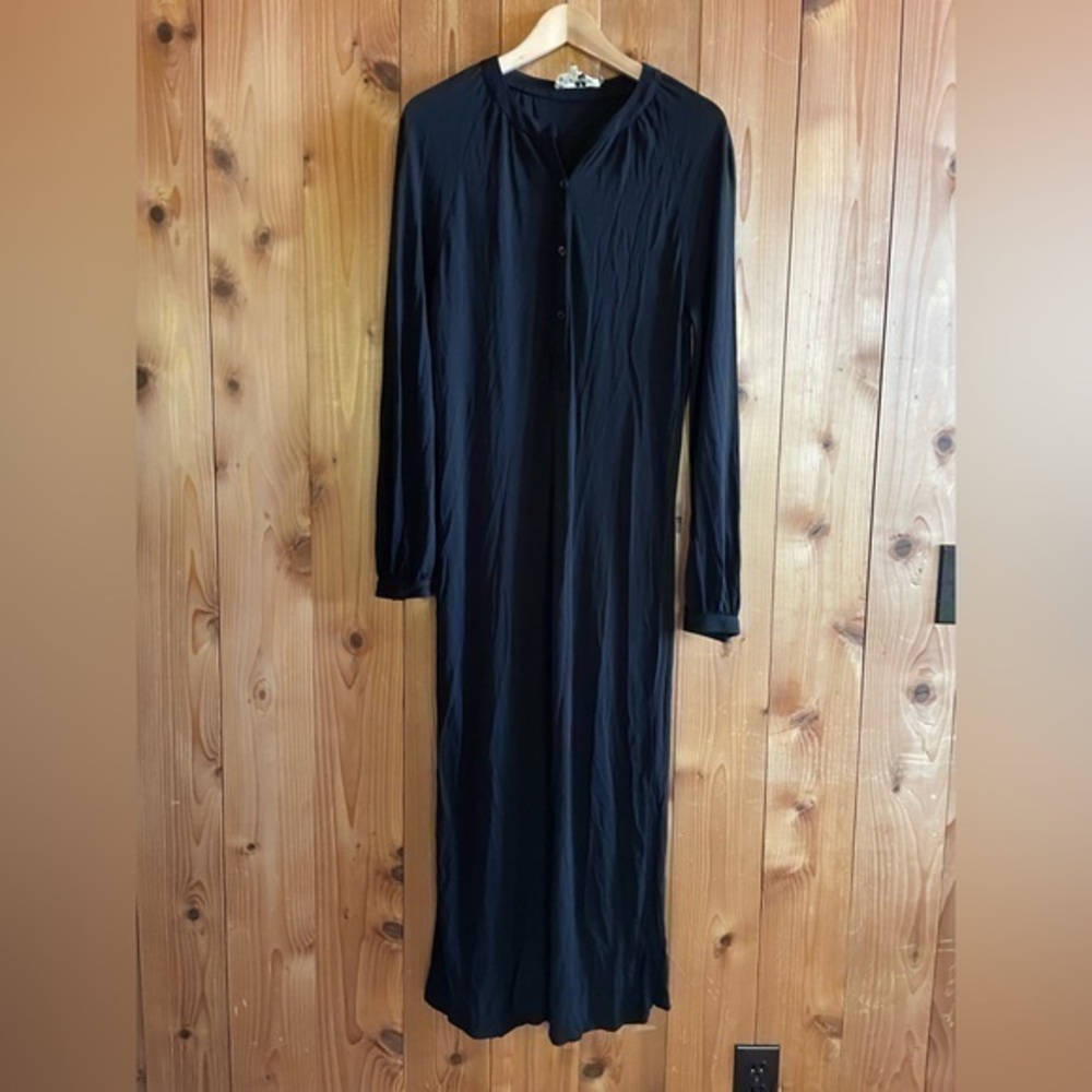 Franck Olivier Paris Vintage 70s Black Maxi Dress